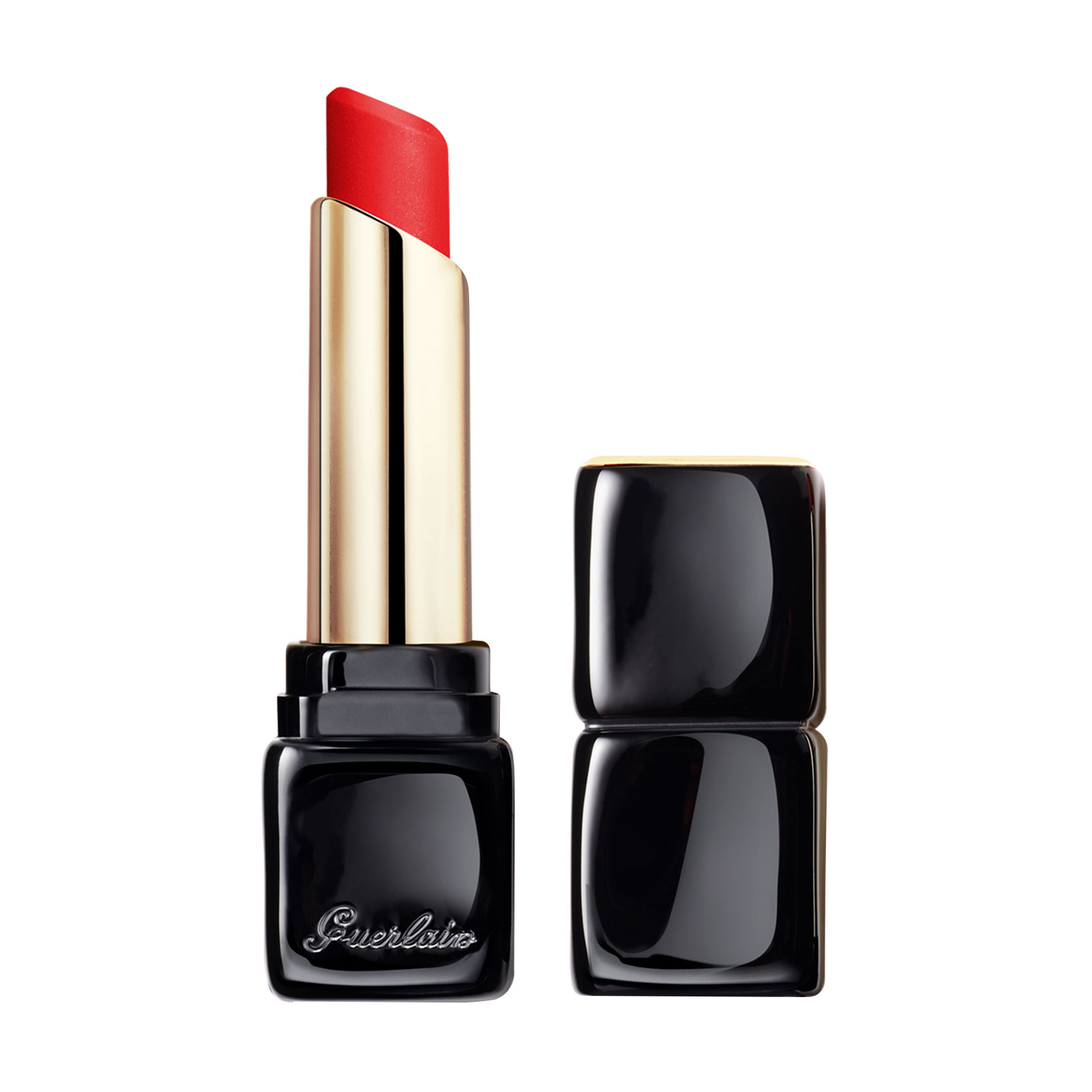 Матова помада для губ Guerlain KissKiss Tender Matte з ефектом сяяння, 520 Sexy Coral, 2.8 г